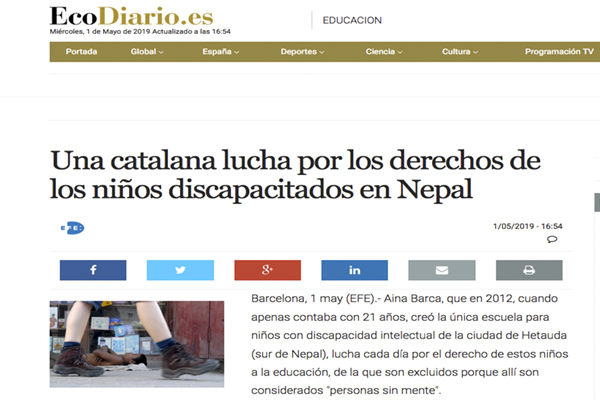 Una catalana lucha por los derechos de los niños discapacitados en Nepal